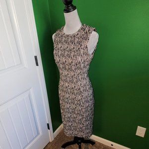 Calvin Klein Black & Blush Pink Sheath Dress - Size 8